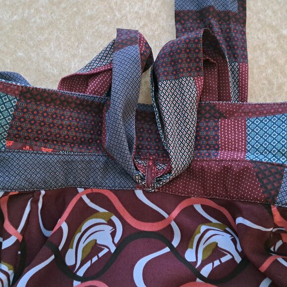 SIMONS Scarf Collar Printed Shirt, sz large - Picture 9 of 10